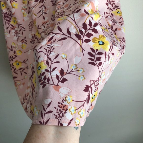 Plus Size Vintage Inspired Pink Floral Mini Shift Dress Size XL - Picture 7 of 7
